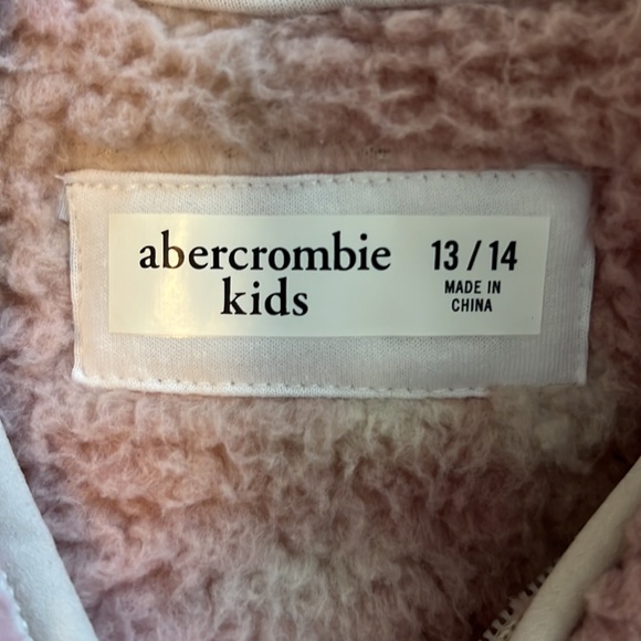 Abercrombie Kids girls comfy pullover fleece hoodie jacket, size 13/14 - Picture 8 of 8